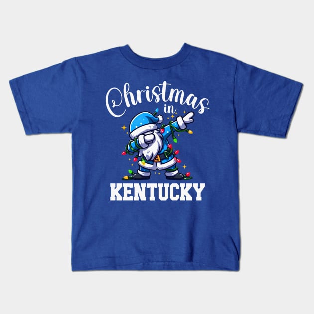 Christmas In Kentucky Kids T-Shirt by Etopix